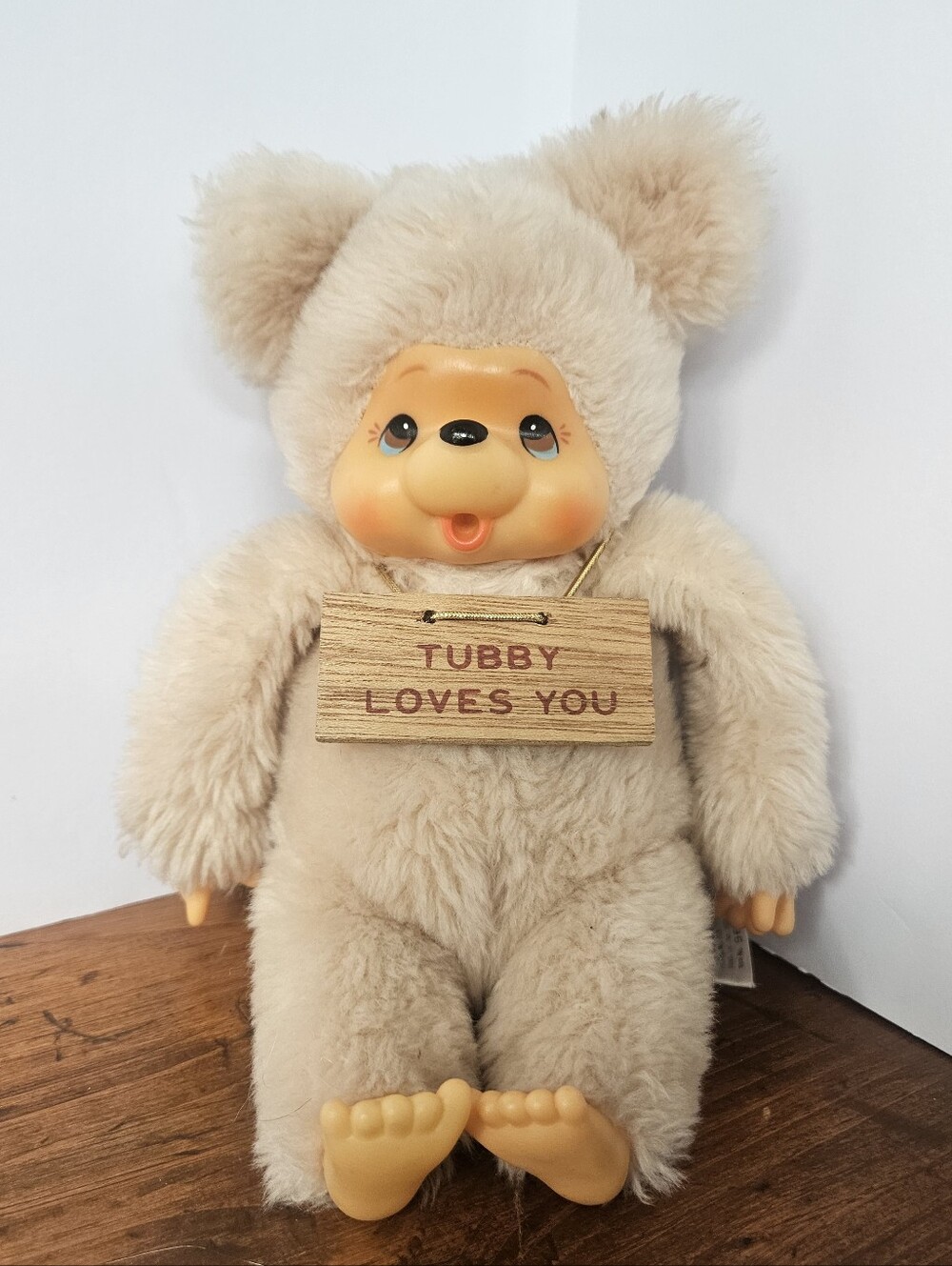 Vintage Russ Berrie Tubby Loves You Plush Bear Thumb Sucking Stuffed 70s 80s